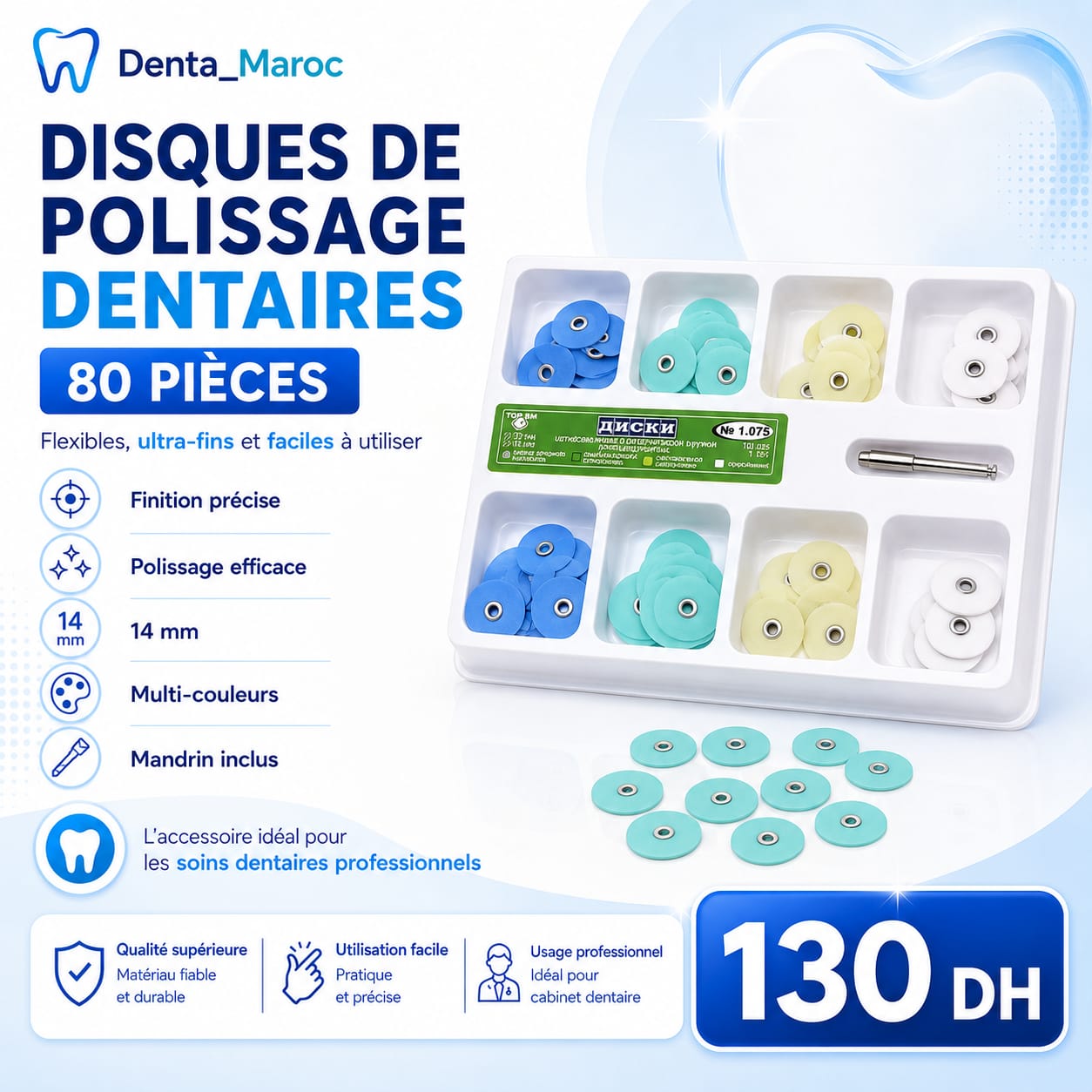 Disques de polissage dentaires – [80 pcs]