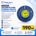 Coffret de 120 Screw Posts Dorés pour Restaurations Dentaires – Golden Plated