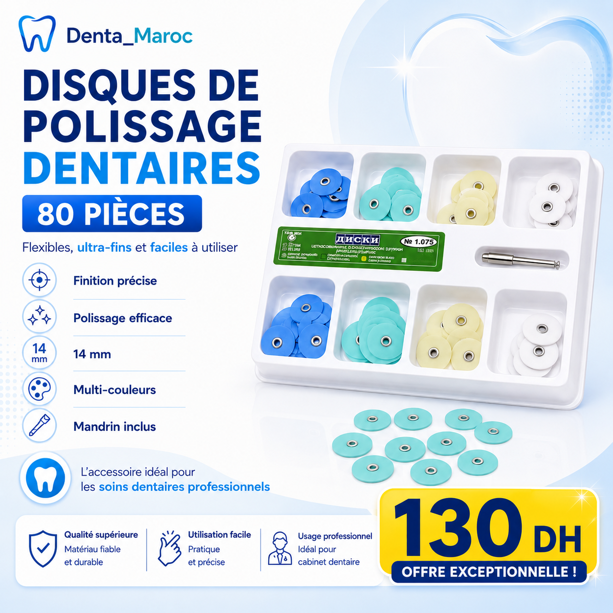 Disques de polissage dentaires – [80 pcs]