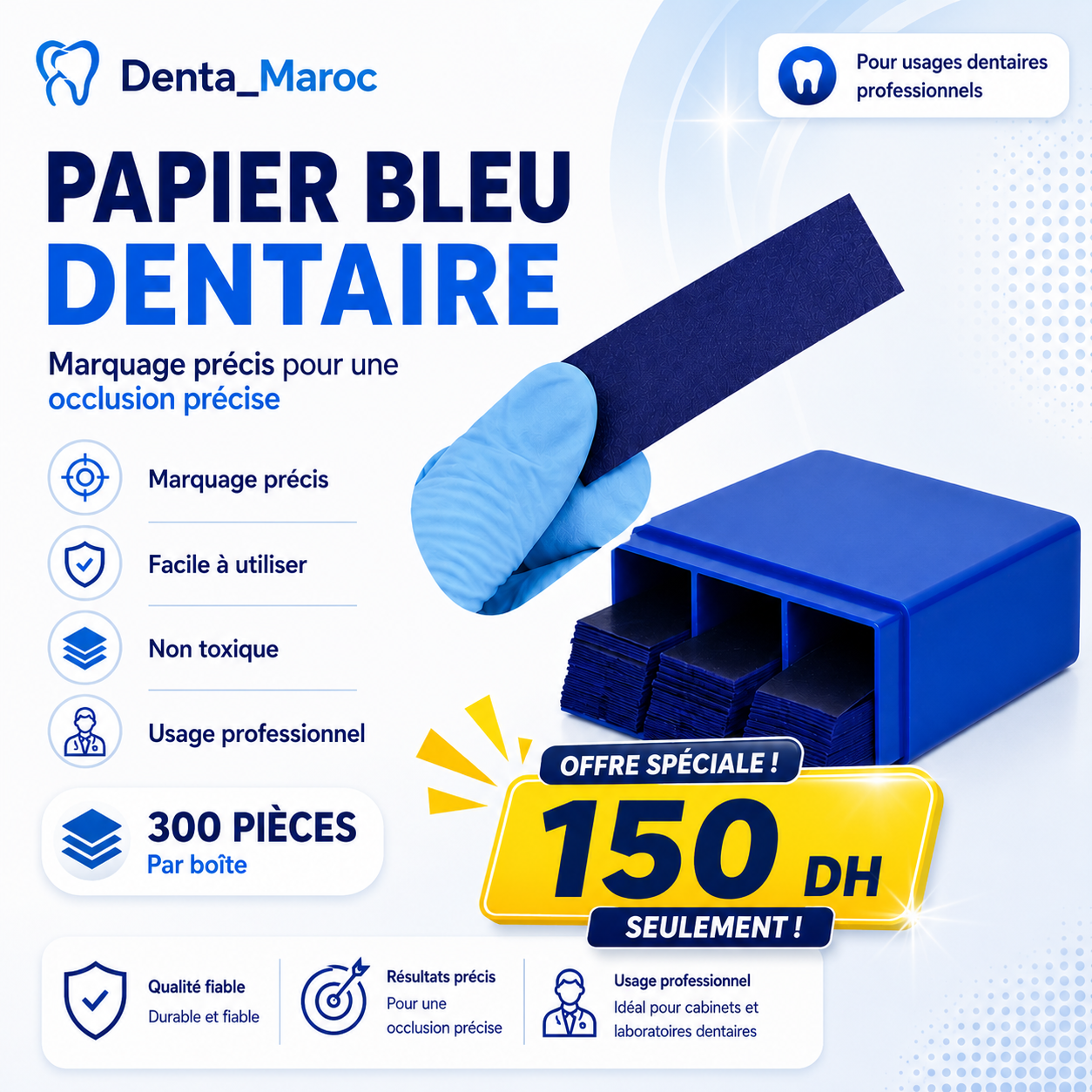 Papier Bleu Dentaire